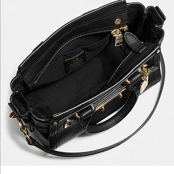 coach pebbled leather swagger 20 Navy - Picture 4 of 4